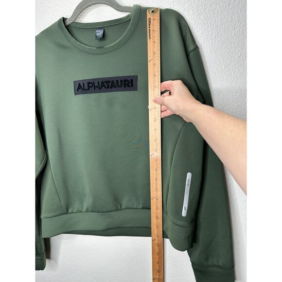 Alphatauri Olive Green Round Neck Long Sleeve Sweatshirt S - Picture 16 of 16